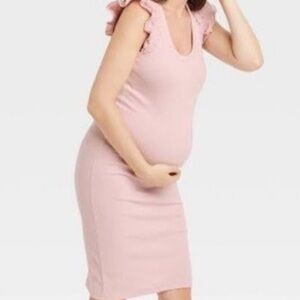 Blush maternity dress